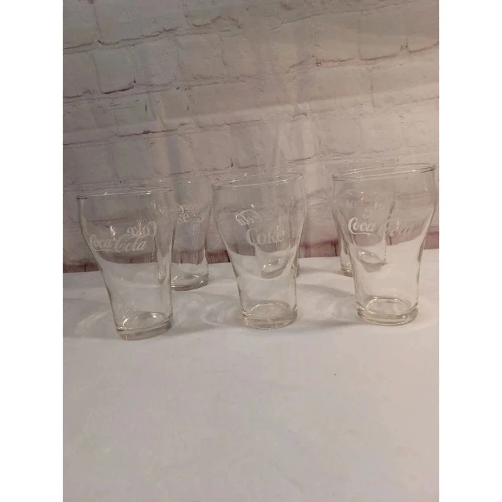 Vintage Retro Coke Cola Drinking glasses 6